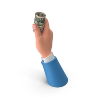 US 50 Dollars Note Roll Holding Hand PNG & PSD Images