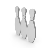 Bowling Pin Icon White PNG & PSD Images