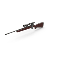 Hunting Rifle With Optical Scope PNG & PSD Images