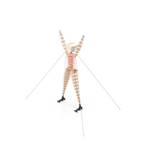 Glow Statue Burning Man with Hands Up PNG & PSD Images