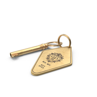 Hotel Room Key with Key Fob PNG & PSD Images