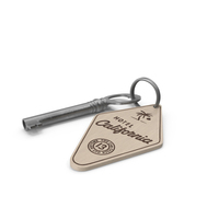 Hotel Key with Wooden Keychain PNG & PSD Images