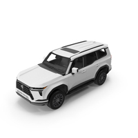 Lexus GX 550 SUV Eminent White Pearl Simplified PNG & PSD Images