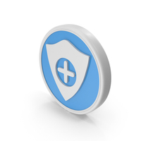 Add Secure Medical Shield Blue Coin PNG & PSD Images