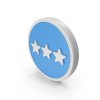 Three Star Rating Blue PNG & PSD Images