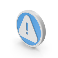 Warning Triangle Exclamation Mark Blue PNG & PSD Images