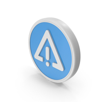 Warning Tringle Blue Coin PNG & PSD Images