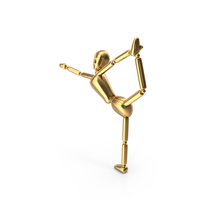 Dancers Pose Stickman Gold PNG & PSD Images