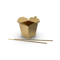Gold Chinese Food Box PNG & PSD Images