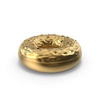 Gold Chocolate Donut PNG & PSD Images