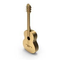 Gold Acoustic Guitar PNG & PSD Images