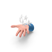 Five Stars On Hand White PNG & PSD Images