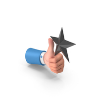 Hand Holding Star Thumbs Up Black PNG & PSD Images