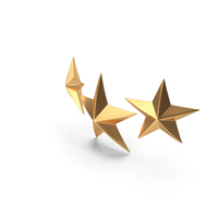 Three Star Rating Gold PNG & PSD Images