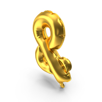 Golden Balloon Letter Ampersand Mark PNG & PSD Images