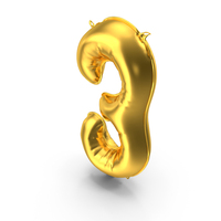 Golden Balloon 3 PNG & PSD Images