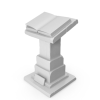 Stylized Pulpit With Book Gray PNG & PSD Images