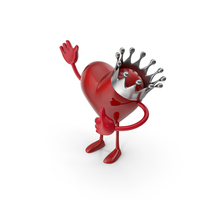 Heart With Silver Crown PNG & PSD Images