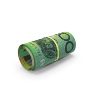 Bill 100 Australian Dollar Rolled PNG & PSD Images