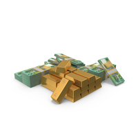 Gold Australian Dollars Lots Money PNG & PSD Images