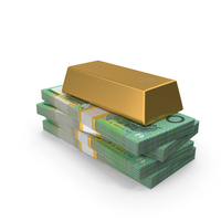 Gold Four Biscuits Australian Dollar Lot Money PNG & PSD Images