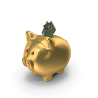 Golden Piggy Bank Save 100 Australian Dollar PNG & PSD Images