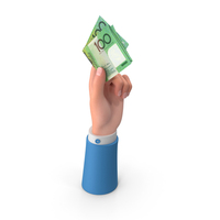 Hand Holding Raise 100 Australian Dollar Bill PNG & PSD Images