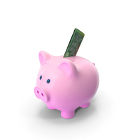 Pink Piggy Bank 100 Australian Dollar Folded Save PNG & PSD Images