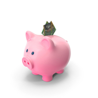 Pinky Piggy Bank Save 100 Australian Dollar PNG & PSD Images