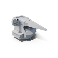 Simplified Sci Fi Navy Cannon System Gun PNG & PSD Images