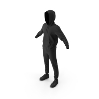 Sport Outfit Black with Hood PNG & PSD Images