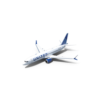 United Airlines Boeing 737 MAX 8 in Flying PNG & PSD Images
