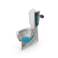 Cutaway Toilet Model PNG & PSD Images