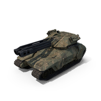 Futuristic Battle Tank In Camouflage PNG & PSD Images