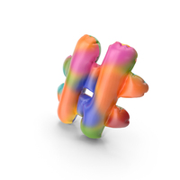 Rainbow Balloon Hashtag PNG & PSD Images