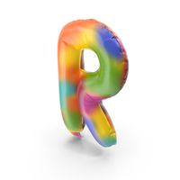 Rainbow Balloon R PNG & PSD Images