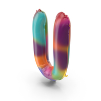 Rainbow Balloon U PNG & PSD Images