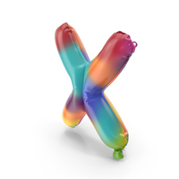 Rainbow Balloon X PNG & PSD Images