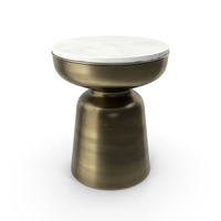 Dallas Side Table Gold PNG & PSD Images
