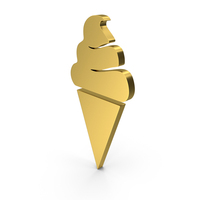 ICE CREAM ICON GOLD PNG & PSD Images