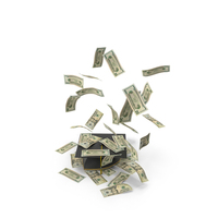 20 US Dollar Money Note Falling Graduation Cap Study PNG & PSD Images