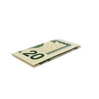 Bill 20 US Dollar Money Note Ground Fold PNG & PSD Images