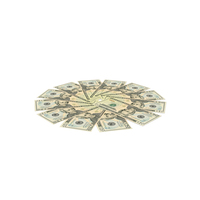 Circular Arranged 20 US Dollar Money Notes Few PNG & PSD Images