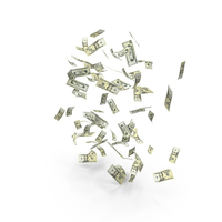 Few 20 US Dollar Notes Falling Money PNG & PSD Images