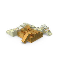 Gold Money 20 US Dollars Lots PNG & PSD Images