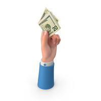 Hand Holding Raise 20 US Dollar Money Notes Bill PNG & PSD Images