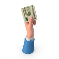 Rising Hand Holding 20 US Dollar Money Note PNG & PSD Images