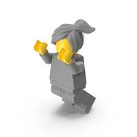 Lego Minifigure Female Jumping PNG & PSD Images