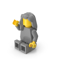 Lego Minifigure Female Sitting Arm Up PNG & PSD Images