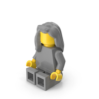 Lego Minifigure Female Sitting PNG & PSD Images